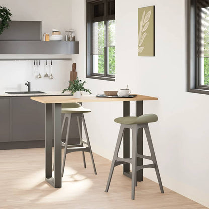 Gambe per tavolo da bar a forma di U 2 pz Antracite 50x(100-101) cm Acciaio