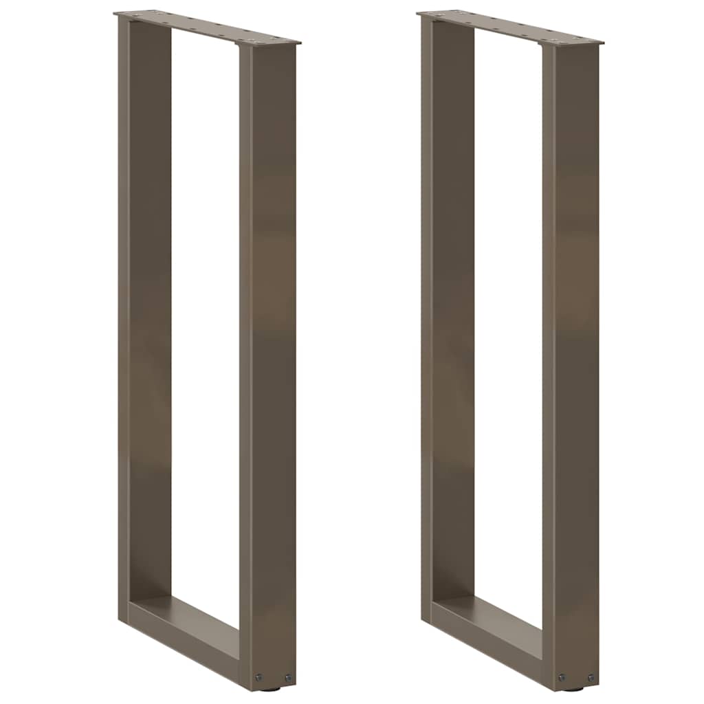 Gambe Tavolino Caffè a U 2 pz 50x(100-101) cm in Acciaio - homemem39