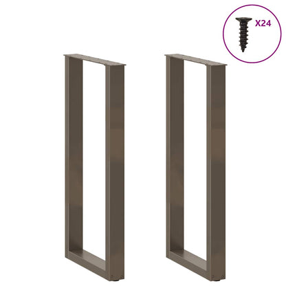 Gambe Tavolino Caffè a U 2 pz 50x(100-101) cm in Acciaio - homemem39