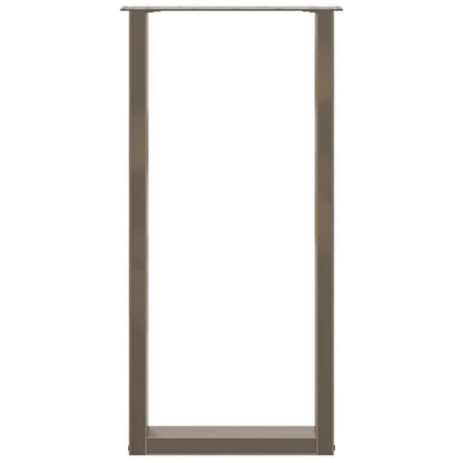 Gambe Tavolino Caffè a U 2 pz 50x(100-101) cm in Acciaio - homemem39