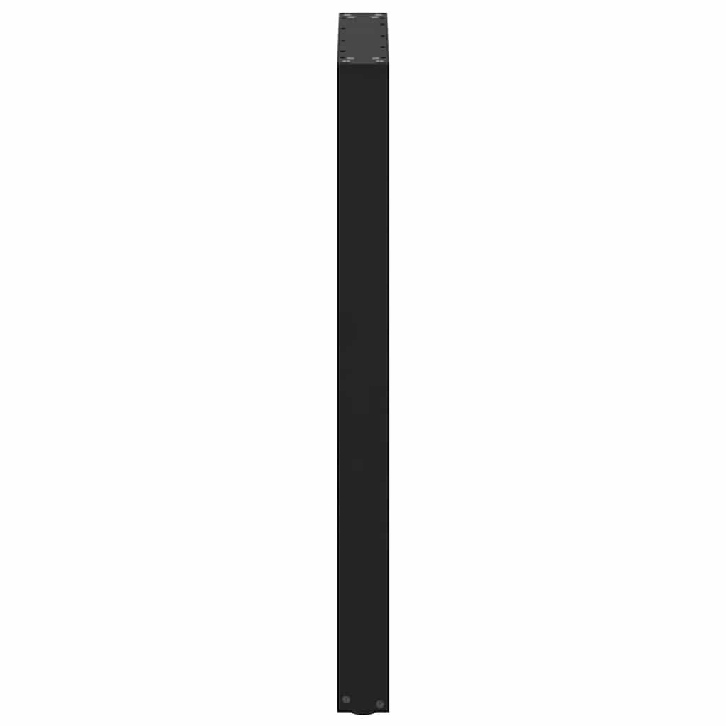 Gambe Tavolino da Caffè a U 2 pz Nero 60x(100-101)cm in Acciaio - homemem39