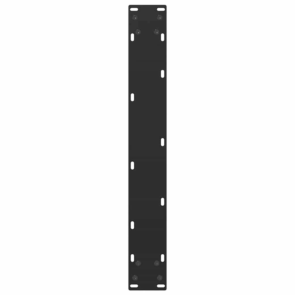 Gambe Tavolino da Caffè a U 2 pz Nero 60x(100-101)cm in Acciaio - homemem39