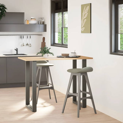 Gambe per tavolo da bar a forma di U 2 pz Antracite 60x(100-101) cm Acciaio