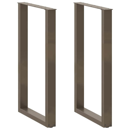 Gambe Tavolino Caffè a U 2 pz 60x(100-101) cm in Acciaio - homemem39