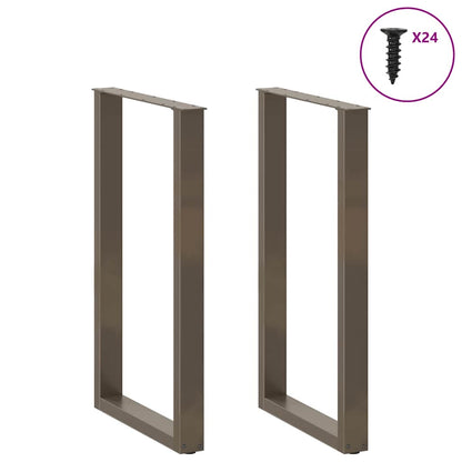 Gambe Tavolino Caffè a U 2 pz 60x(100-101) cm in Acciaio - homemem39