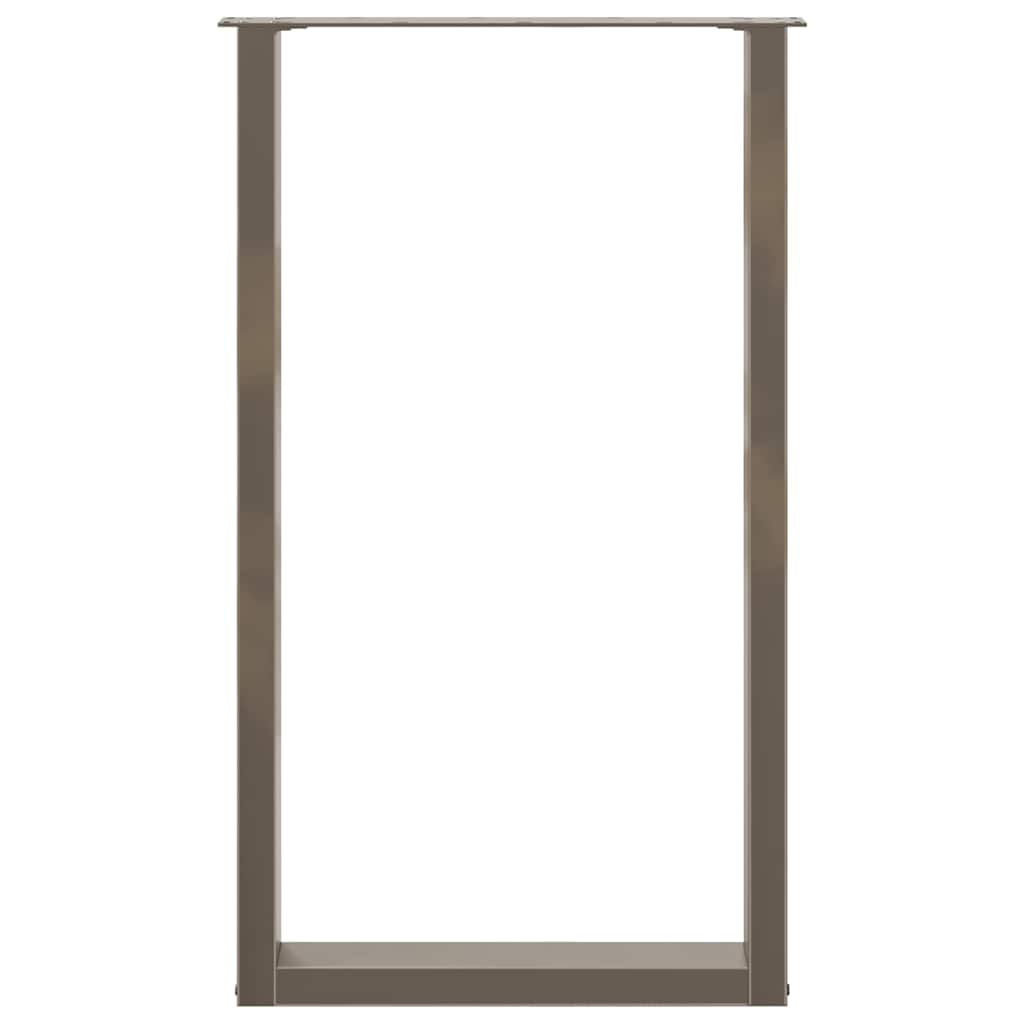 Gambe Tavolino Caffè a U 2 pz 60x(100-101) cm in Acciaio - homemem39