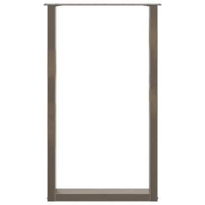 Gambe Tavolino Caffè a U 2 pz 60x(100-101) cm in Acciaio - homemem39
