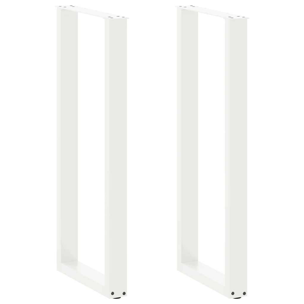 Gambe per tavolo da bar forma U 2 pz bianche 40x(110-111) cm