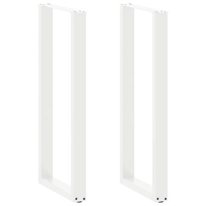 Gambe per tavolo da bar forma U 2 pz bianche 40x(110-111) cm