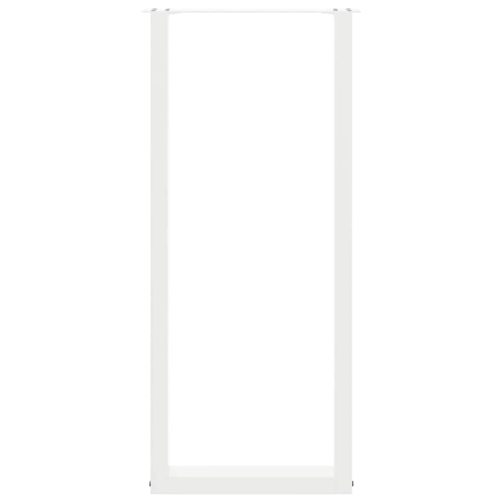 Gambe per tavolo da bar forma U 2 pz bianche 40x(110-111) cm