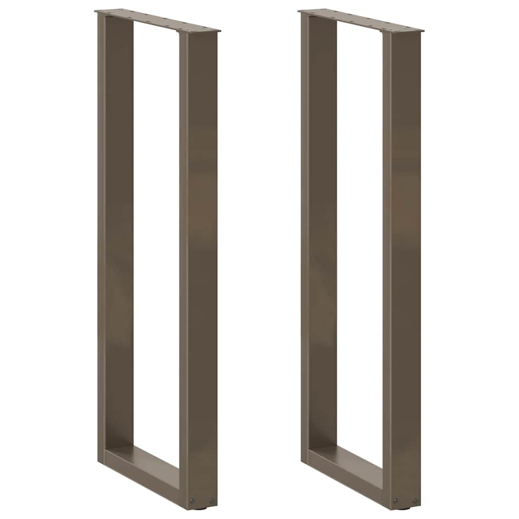Gambe Tavolino Caffè a U 2 pz 50x(110-111) cm in Acciaio - homemem39