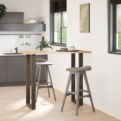 Gambe Tavolino Caffè a U 2 pz 50x(110-111) cm in Acciaio - homemem39
