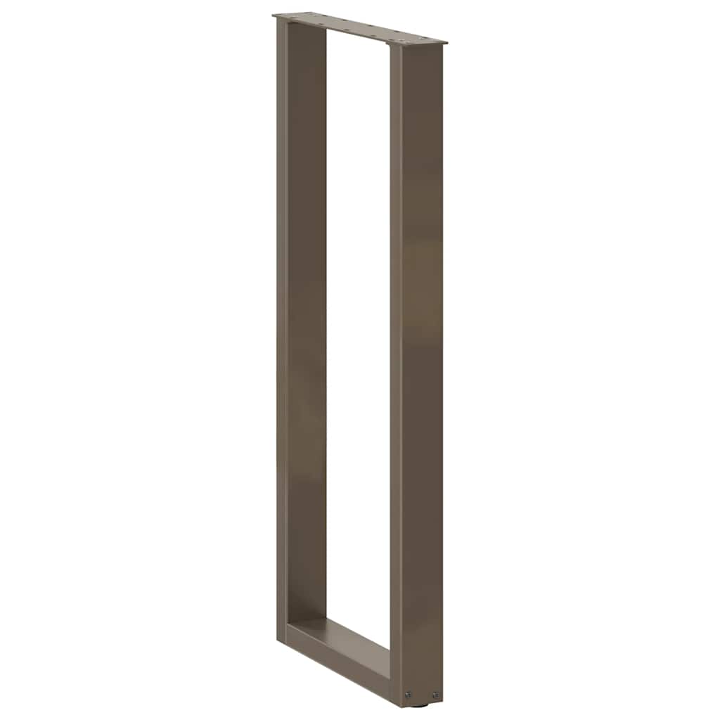 Gambe Tavolino Caffè a U 2 pz 50x(110-111) cm in Acciaio - homemem39