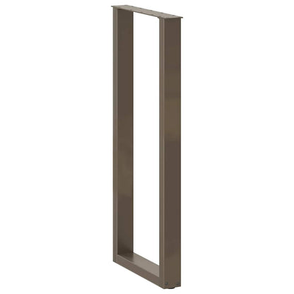 Gambe Tavolino Caffè a U 2 pz 50x(110-111) cm in Acciaio - homemem39