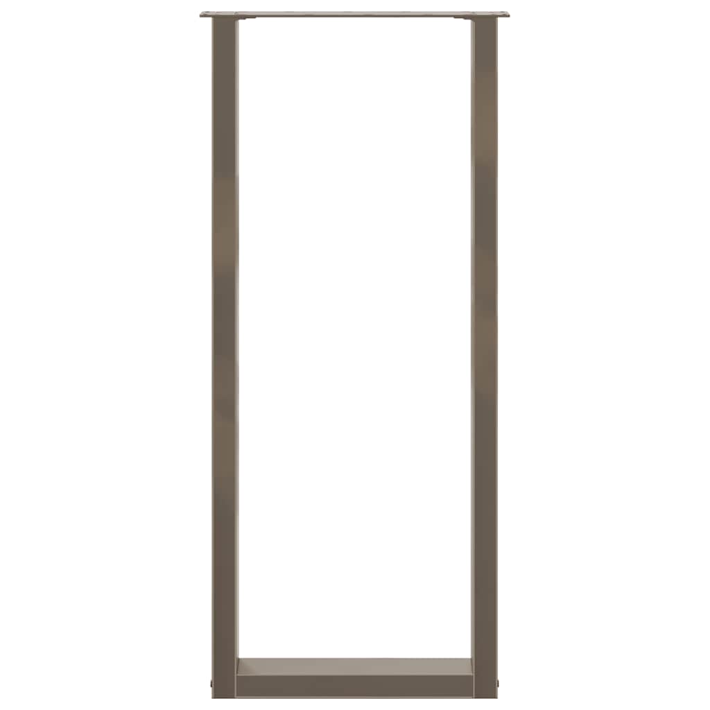 Gambe Tavolino Caffè a U 2 pz 50x(110-111) cm in Acciaio - homemem39