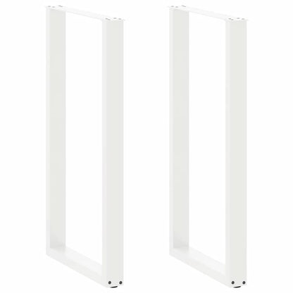 Gambe per tavolo da bar forma U 2 pz bianche 60x(110-111) cm