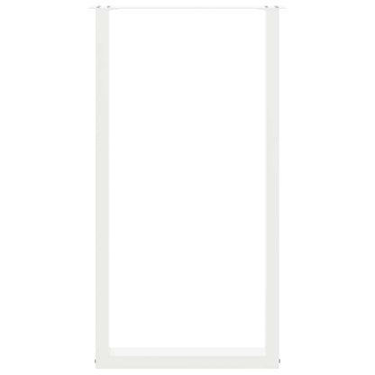 Gambe per tavolo da bar a forma di U 2 pz bianche 60x(110-111) cm in acciaio