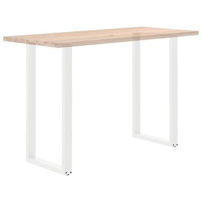 Gambe per tavolo da bar forma U 2 pz bianche 60x(110-111) cm