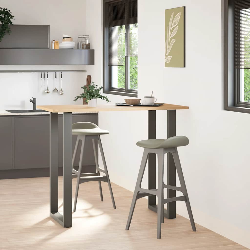 Gambe per tavolo da bar a forma di U 2 pz Antracite 60x(110-111) cm Acciaio