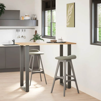 Gambe per tavolo da bar a forma di U 2 pz Antracite 60x(110-111) cm Acciaio