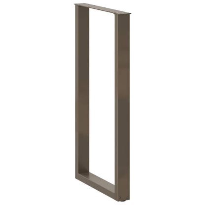 Gambe Tavolino Caffè a U 2 pz 60x(110-111) cm in Acciaio - homemem39