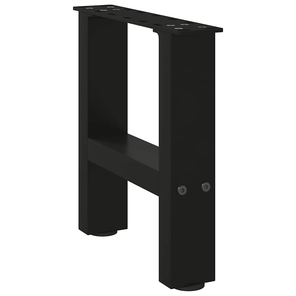 Gambe per Tavolino da Caffè Nero 2 pz 30x(30-31) cm Acciaio - homemem39