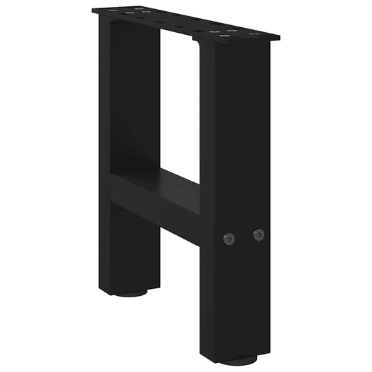 Gambe per Tavolino da Caffè Nero 2 pz 30x(30-31) cm Acciaio - homemem39