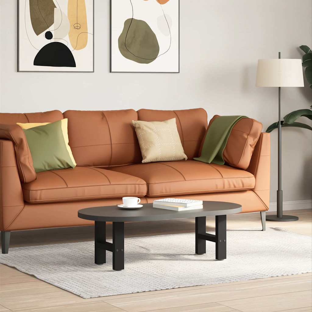 Gambe per Tavolino da Caffè Nero 2 pz 30x(30-31) cm Acciaio - homemem39