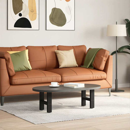 Gambe per Tavolino da Caffè Nero 2 pz 30x(30-31) cm Acciaio - homemem39