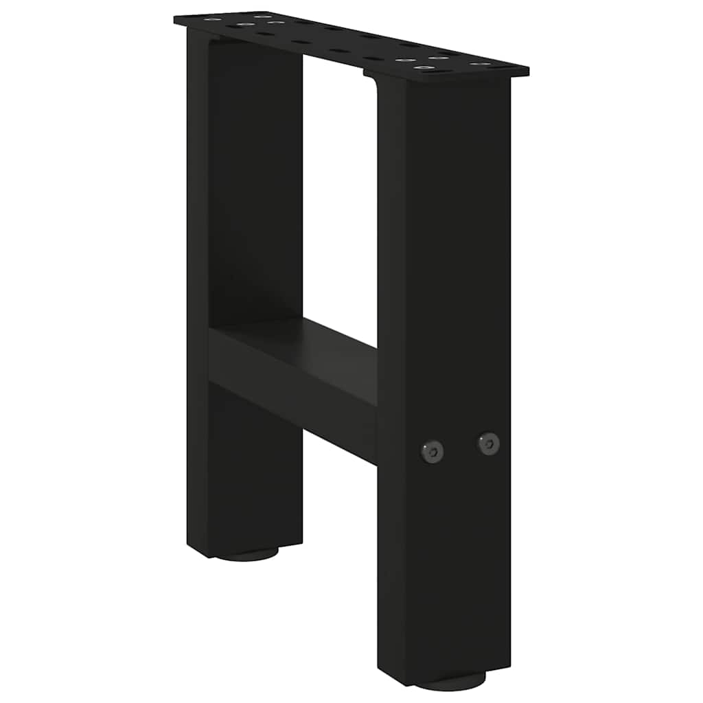 Gambe per Tavolino da Caffè Nero 2 pz 30x(30-31) cm Acciaio - homemem39