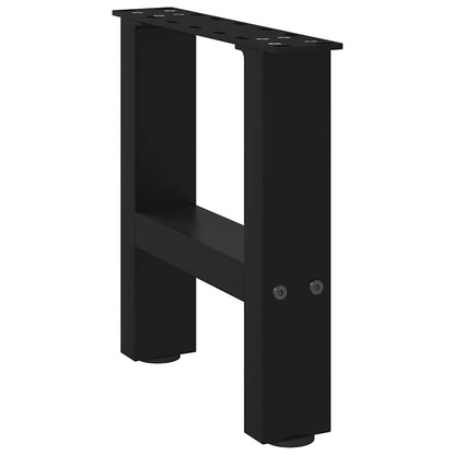 Gambe per Tavolino da Caffè Nero 2 pz 30x(30-31) cm Acciaio - homemem39