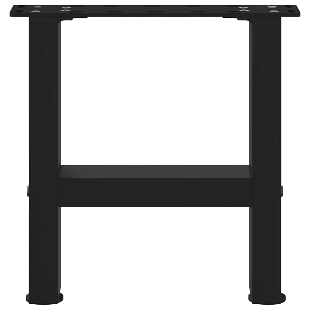 Gambe per Tavolino da Caffè Nero 2 pz 30x(30-31) cm Acciaio - homemem39