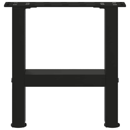 Gambe per Tavolino da Caffè Nero 2 pz 30x(30-31) cm Acciaio - homemem39
