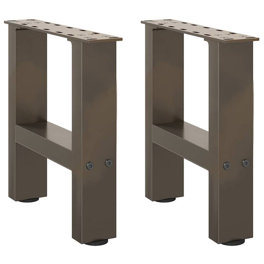 Gambe per Tavolino da Caffè Naturale 2 pz 30x(30-31) cm Acciaio - homemem39