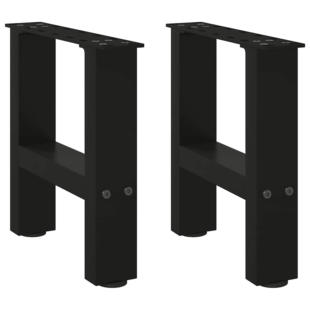 Gambe per Tavolino da Caffè Nero 2 pz 40x(30-31) cm Acciaio - homemem39
