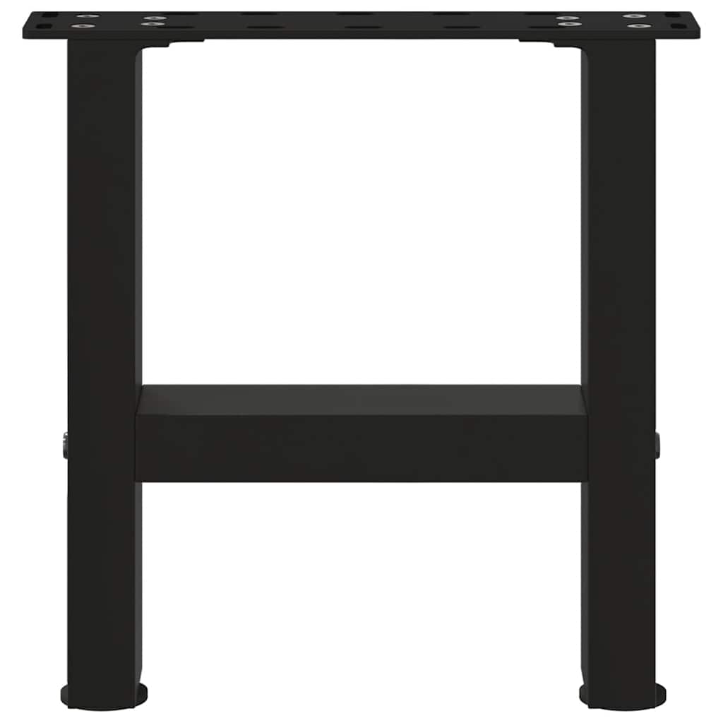 Gambe per Tavolino da Caffè Nero 2 pz 40x(30-31) cm Acciaio - homemem39