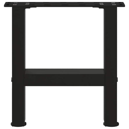 Gambe per Tavolino da Caffè Nero 2 pz 40x(30-31) cm Acciaio - homemem39