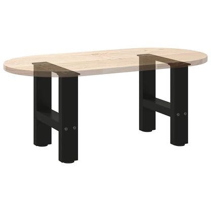 Gambe per Tavolino da Caffè Nero 2 pz 40x(30-31) cm Acciaio - homemem39