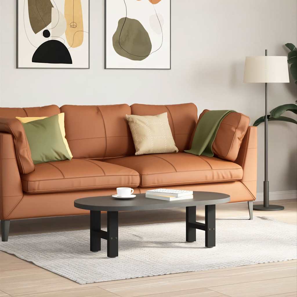 Gambe per Tavolino da Caffè Nero 2 pz 40x(30-31) cm Acciaio - homemem39