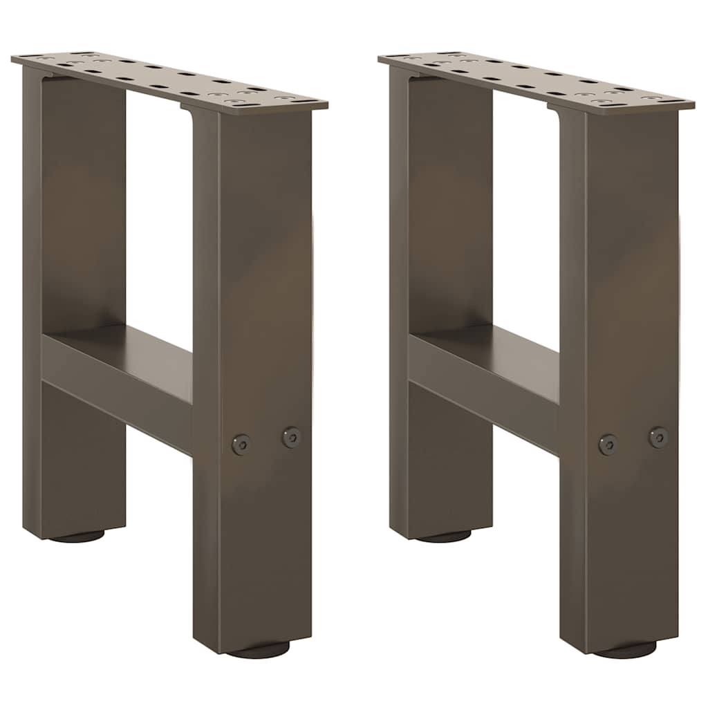 Gambe per Tavolino da Caffè Naturale 2 pz 40x(30-31)cm Acciaio - homemem39