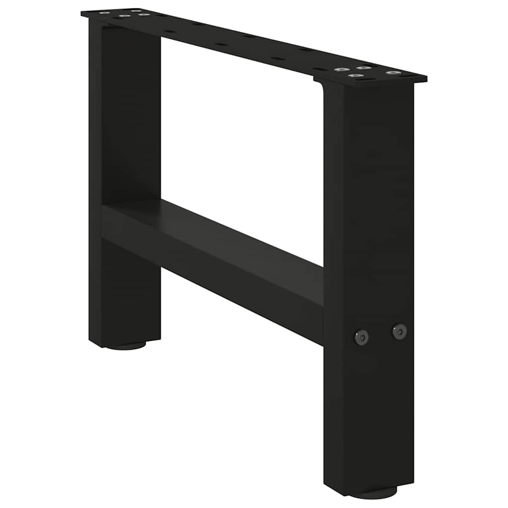 Gambe per Tavolino da Caffè Nero 2 pz 50x(30-31) cm Acciaio - homemem39