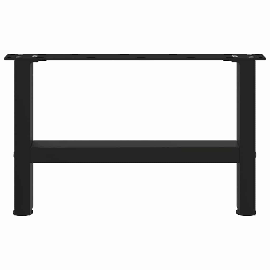 Gambe per Tavolino da Caffè Nero 2 pz 50x(30-31) cm Acciaio - homemem39