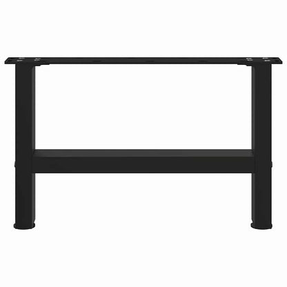 Gambe per Tavolino da Caffè Nero 2 pz 50x(30-31) cm Acciaio - homemem39