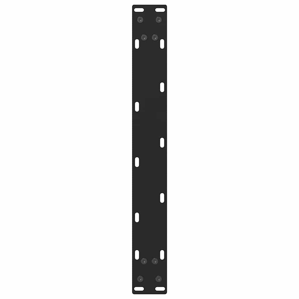 Gambe per Tavolino da Caffè Nero 2 pz 50x(30-31) cm Acciaio - homemem39