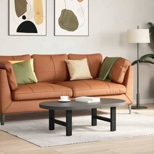 Gambe per Tavolino da Caffè Nero 2 pz 50x(30-31) cm Acciaio - homemem39