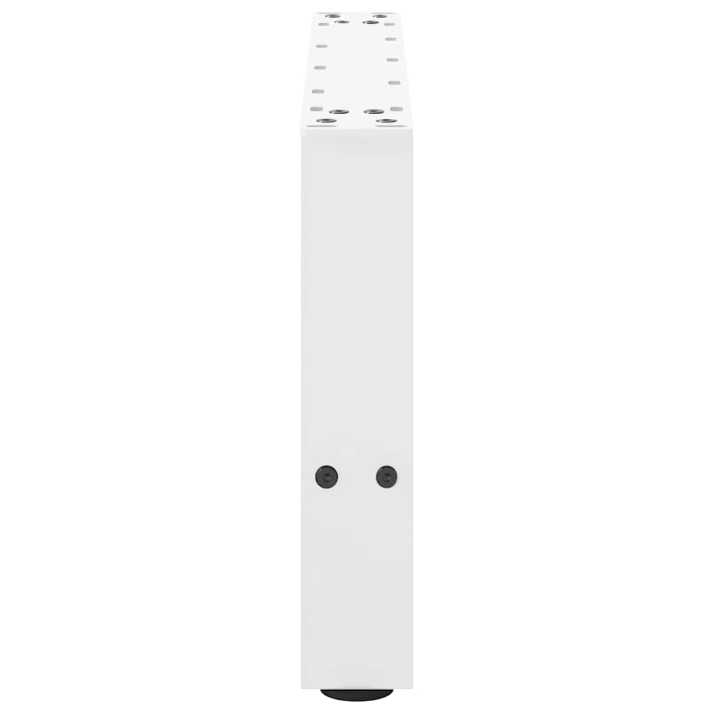 Gambe per Tavolino da Caffè Bianco 2 pz 50x(30-31) cm Acciaio