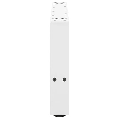 Gambe per Tavolino da Caffè Bianco 2 pz 50x(30-31) cm Acciaio