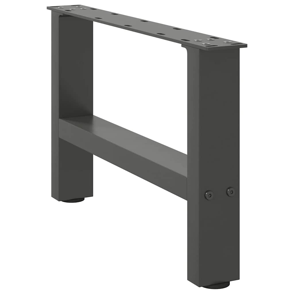 Gambe per Tavolino da Caffè Antracite 2 pz 50x(30-31)cm Acciaio - homemem39