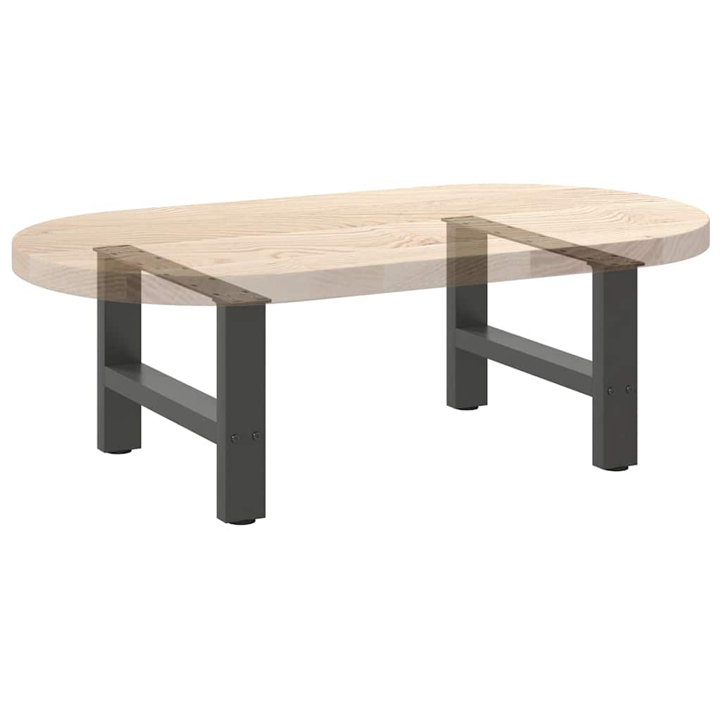 Gambe per Tavolino da Caffè Antracite 2 pz 50x(30-31)cm Acciaio - homemem39