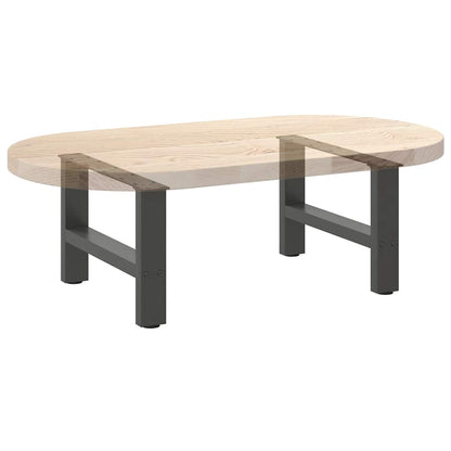 Gambe per Tavolino da Caffè Antracite 2 pz 50x(30-31)cm Acciaio - homemem39